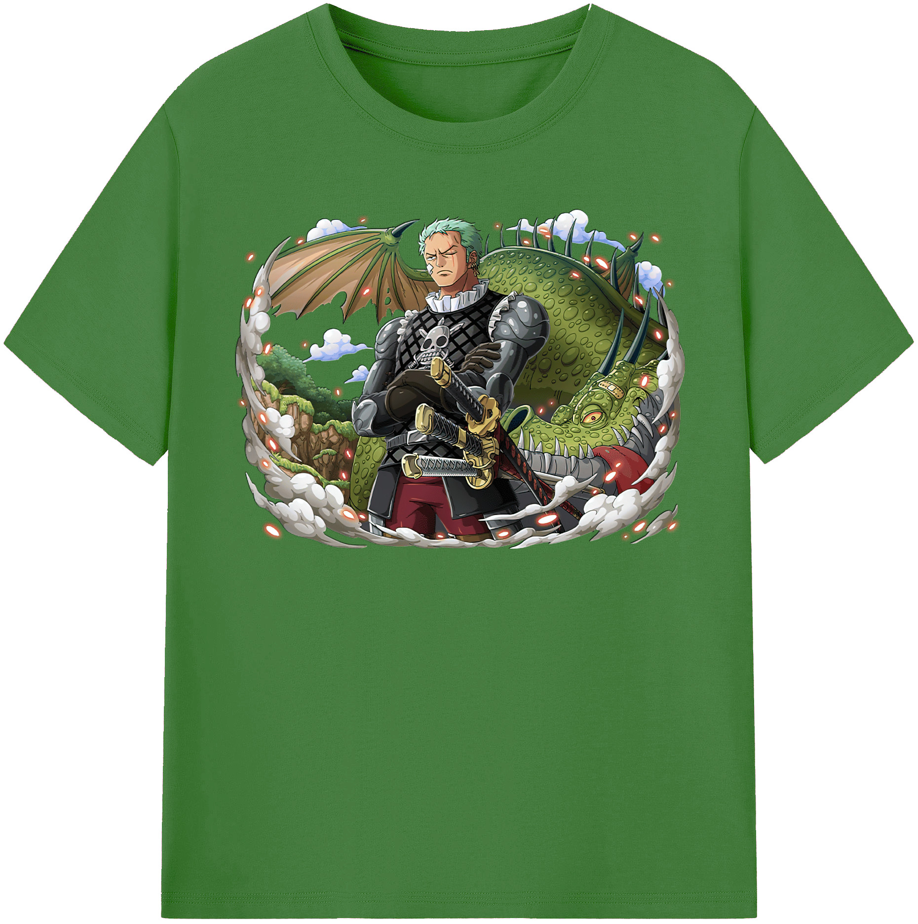 ワンピース ロロノア・ゾロ ONE PIECE Roronoa Zoro レディースカジュアルプリントTシャツ（綿100％）